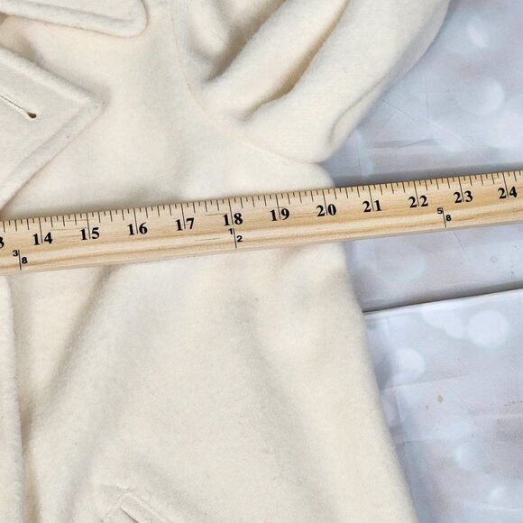 Vintage Lauren Meren Creme Wool Jacket, Women's Large - Picture 8 of 9